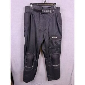 Joe Rocket Motorcycle Pants Mens 36 (XL) Black Padded Armor Biker Overpants